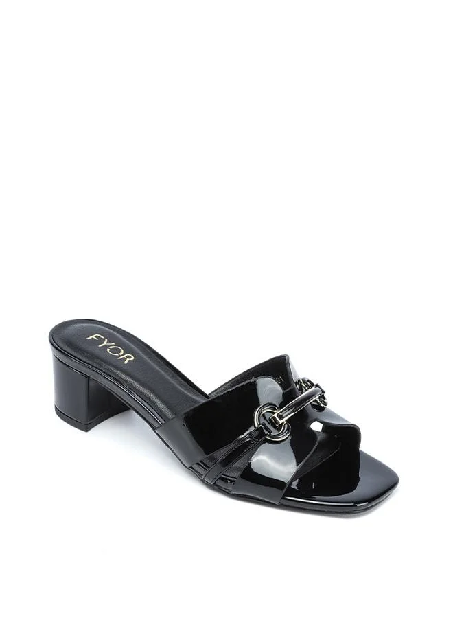 FYOR Stylish Glossy Block Mule MC 001
