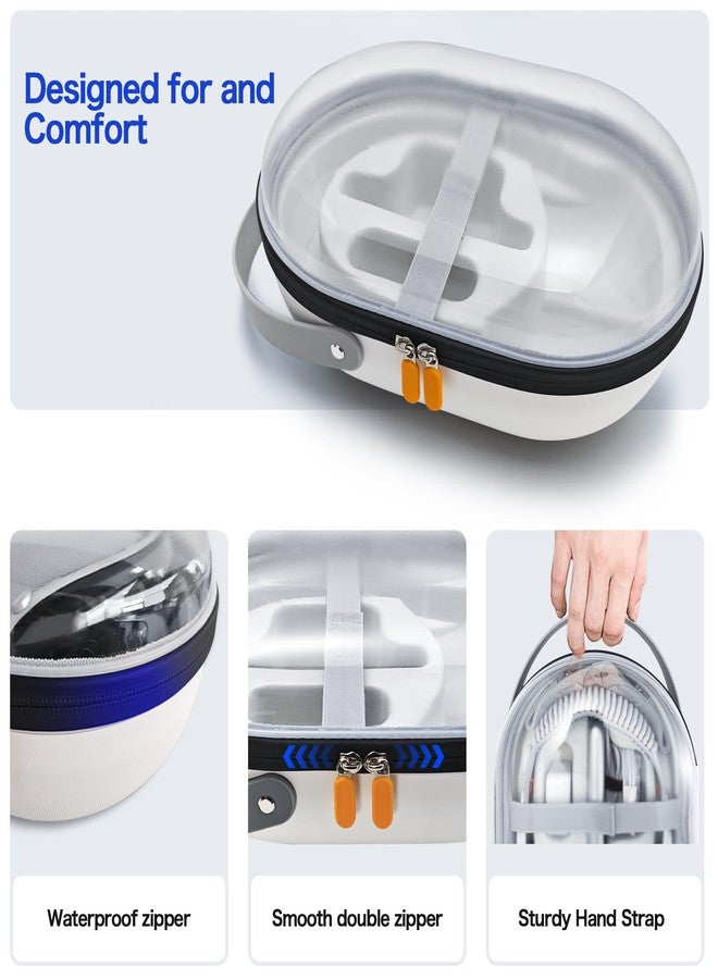 AWINNER Hard Carrying Case Compatible for Apple Vision Pro, Accessories VR Headset with Elite Strap, Ultra-Sleek Design for Travel (Transparent) - Image 5