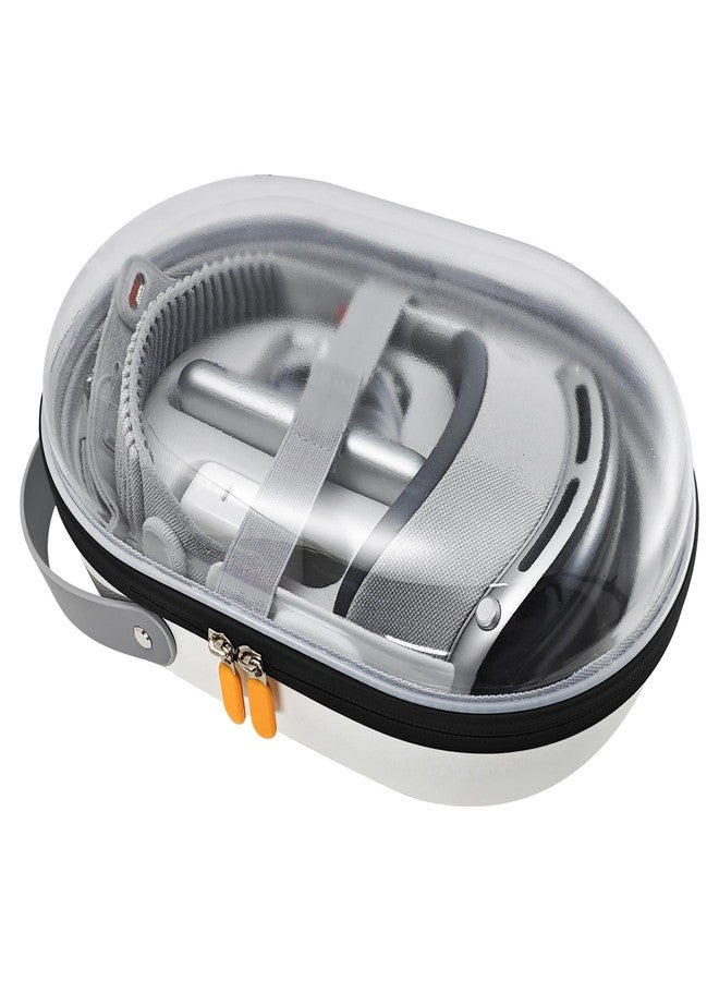 AWINNER Hard Carrying Case Compatible for Apple Vision Pro, Accessories VR Headset with Elite Strap, Ultra-Sleek Design for Travel (Transparent) - Image 1