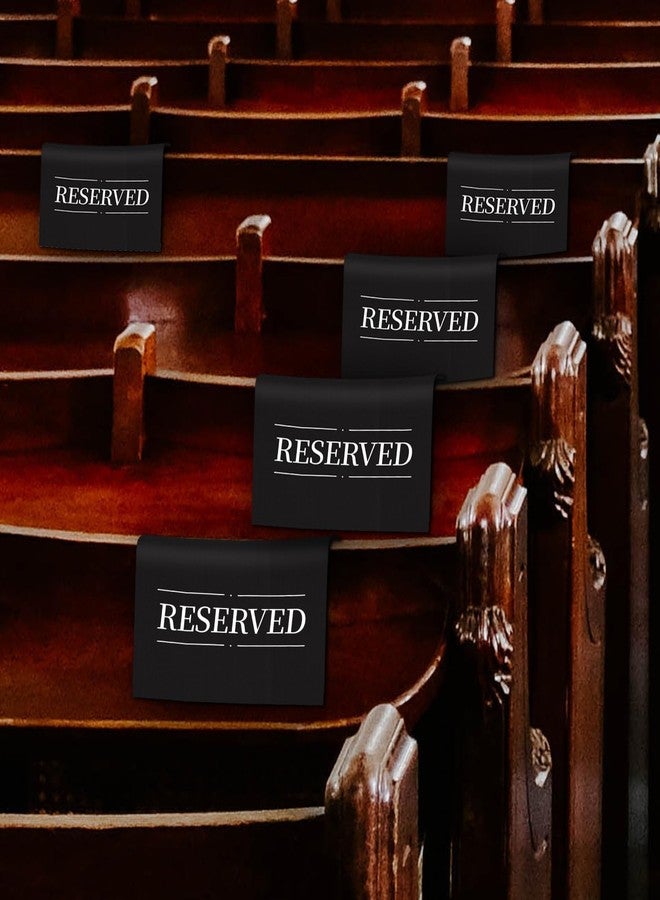 UBCGOTT 6 Pcs Reserved Seating Signs Reserved Chair Sign Printed Placeholder for Church Pew, Wedding, Party Events (Black and White, 6 Pcs) - Image 4