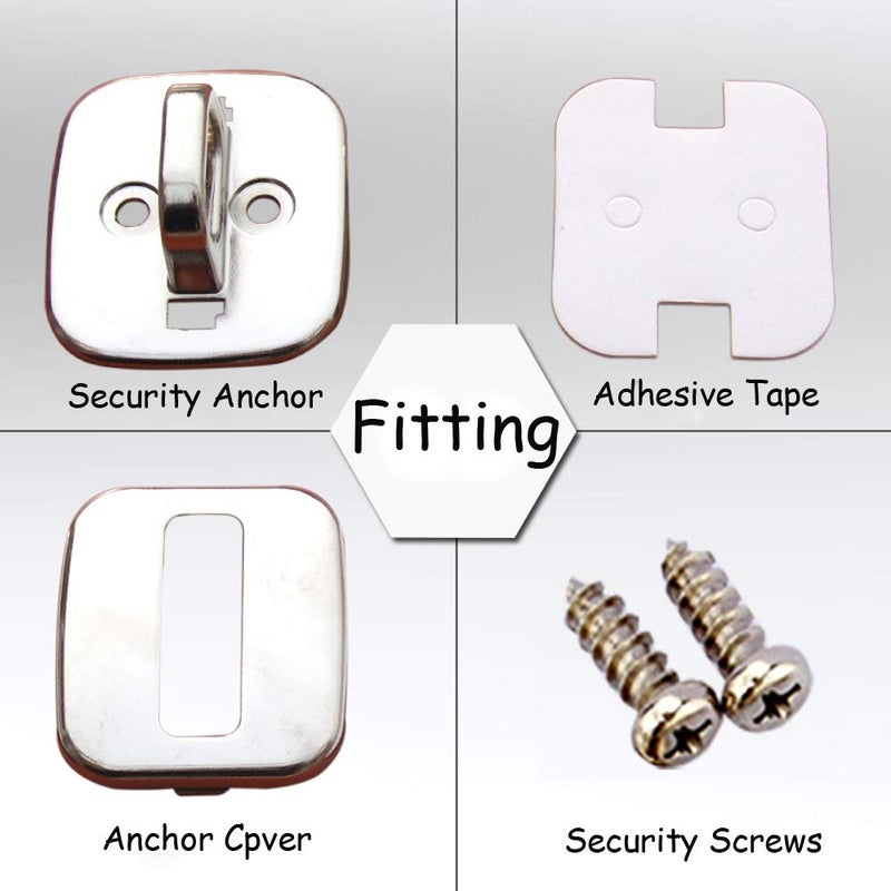 Lohas Select Security Anchor Base Plate for Keyed or Combination Cable Locks,Desk Mount Anchor Accessory for Cable Locks - Image 4
