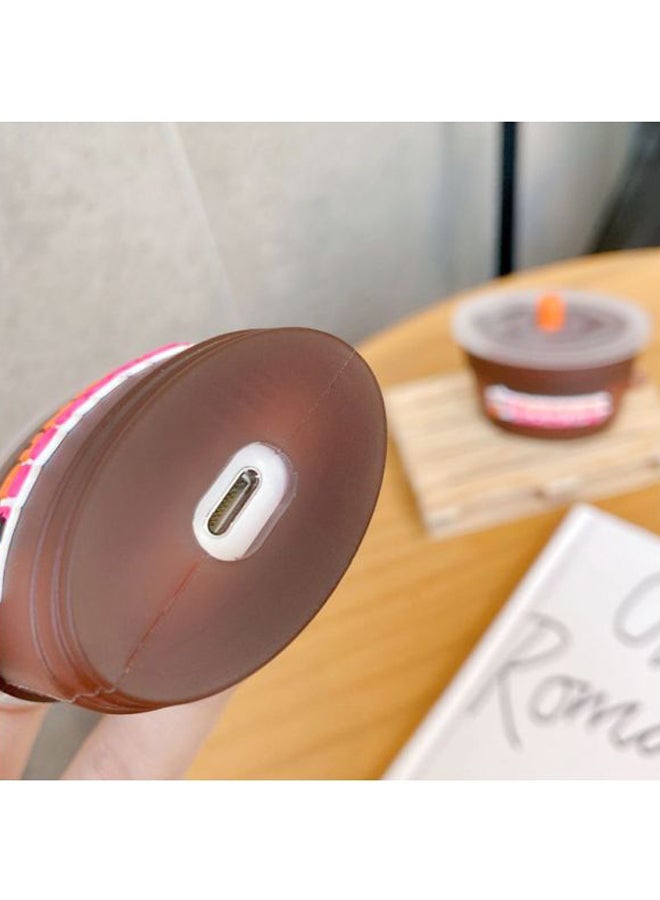 Dunkin Donuts Printed Case For Apple AirPods 1/2 Brown/Orange/Pink - Image 4