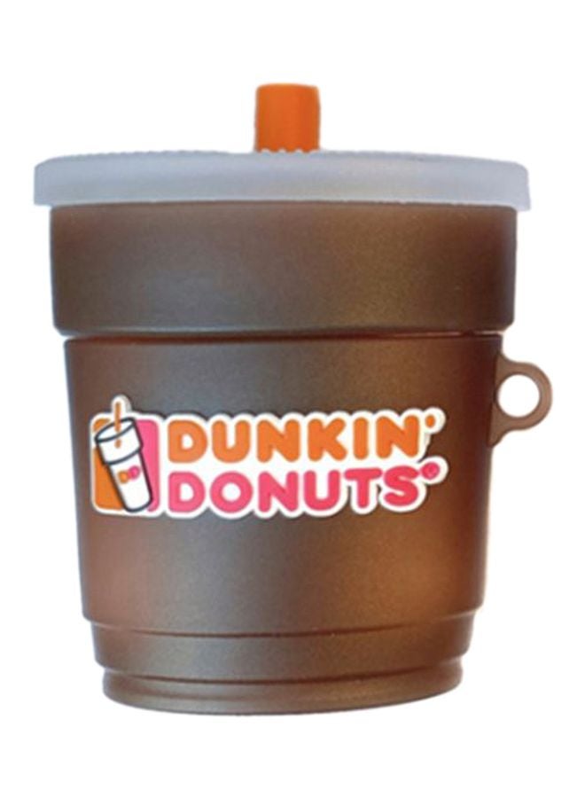 Dunkin Donuts Printed Case For Apple AirPods 1/2 Brown/Orange/Pink - Image 1