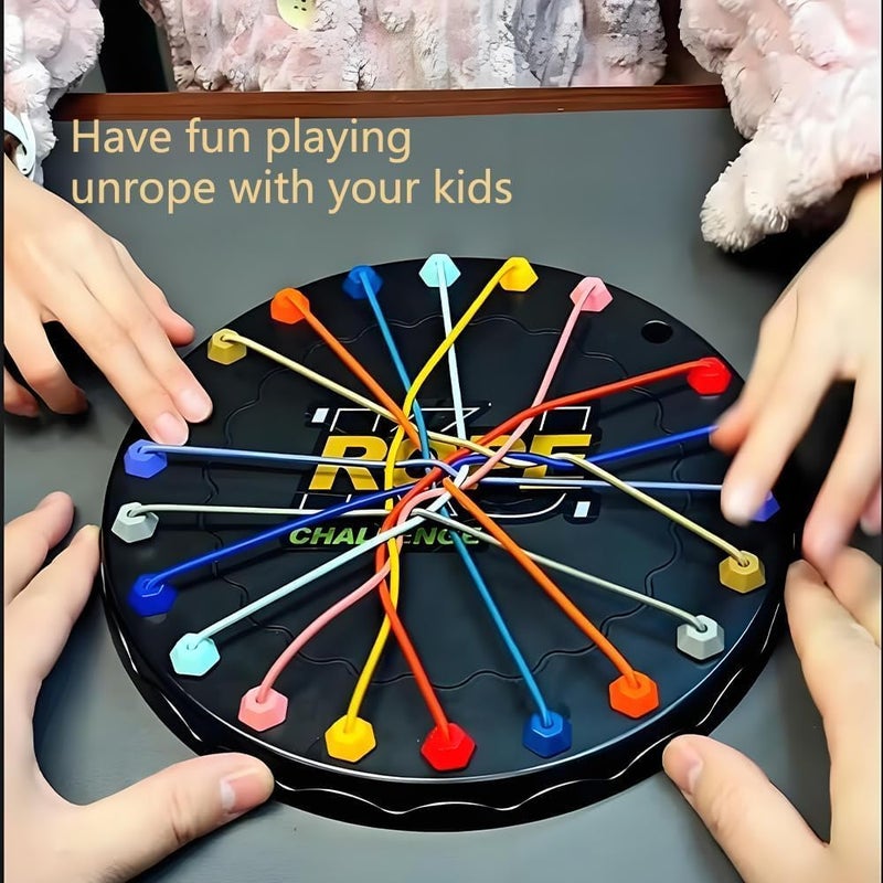 kunya Rope Untangling Puzzle Game, Strategy Board Game for Kids & Adults, Family Travel Party Games with Multi-Level Challenges, Gifts for All Ages (Rope Game) - Image 3