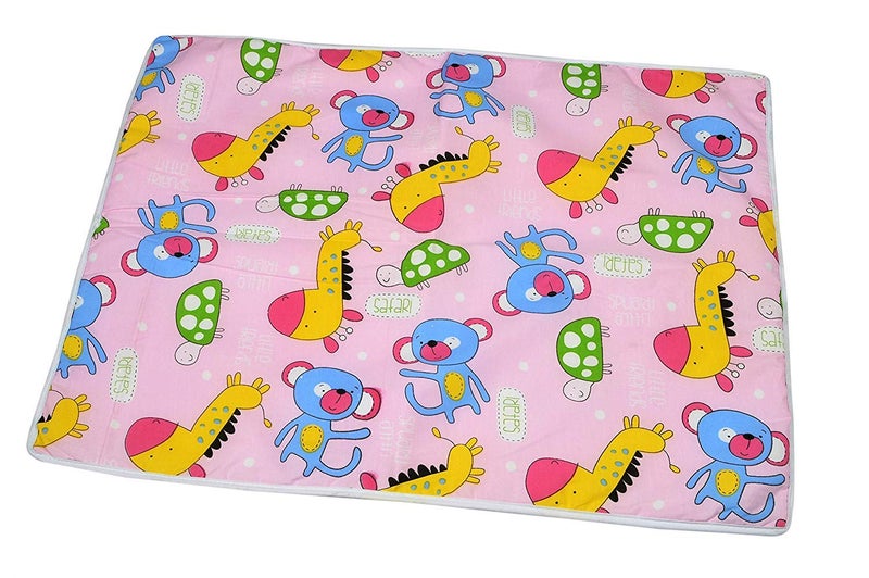 Goodluck a to z Born Baby Items Cotton Plastic Sleeping mat, Waterproof Foam Cushioned Changing Sheet (Multicolour, Large, Set of 4, 6-12 Months) - Image 5