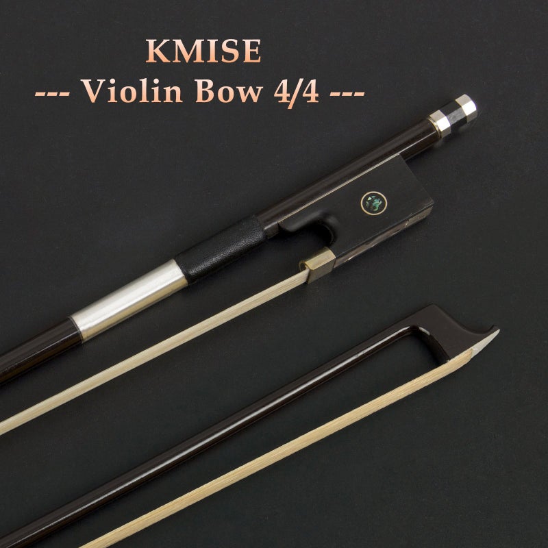 Kmise Carbon Fiber Violin Bows: Lightweight Violin Bow 4/4, Anti-Deformation Full Size Fiddle Bow, Ultra-Stretchy Horse Hair, Gift for Professional, Beginner, Adults, Kids Violins Practice (Coffee) - Image 3