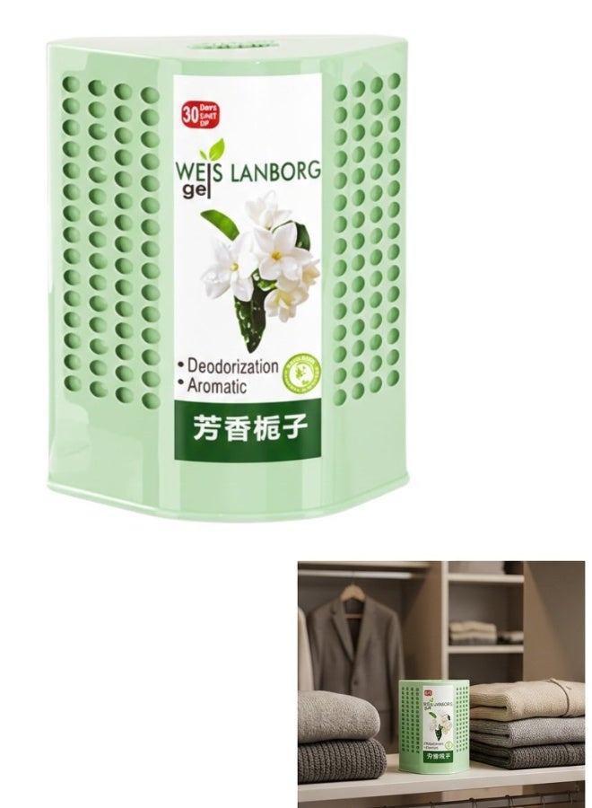 Odor-Removing Air Gel – Natural Scented Gel for Eliminating Bad Odors, Purifying Air, Long-Lasting 30-Day Fragrance, Perfect for Home, Bathroom, Bedroom, Car, Office, and Other Closed Spaces-Gardenia - Image 1