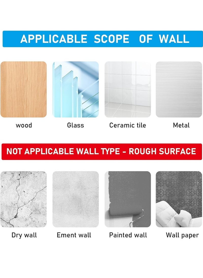 8 Pack No Drill Curtain Rod Brackets No Drill Curtain Rod Holder Self Adhesive Curtain Rod Hooks - Image 4