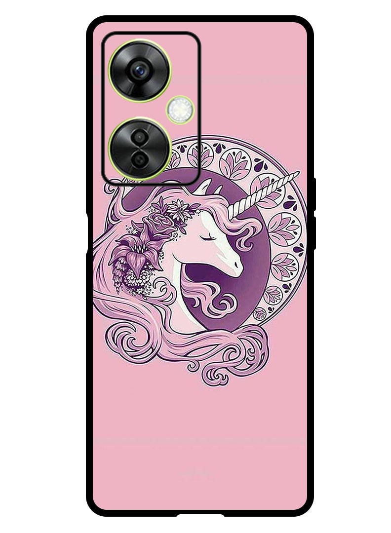 Theodor Protective Case Anti Scratch Shock Proof Bumper Cover For OnePlus Nord N30 Pink Unicorn - Image 1