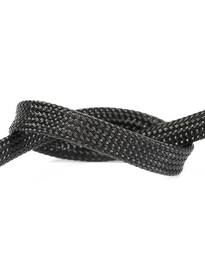 High Density PET Braid Sleeve Fireproof UL94 V0 Snake Cable Wrap 2 60mm 30mm x 1 Meter - Image 1