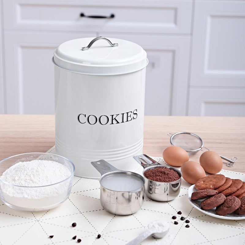 Brightalk Cookie Jar With Lid Counter Top Canister Decorative Storage Container For Farmhouse Kitchen - Image 4