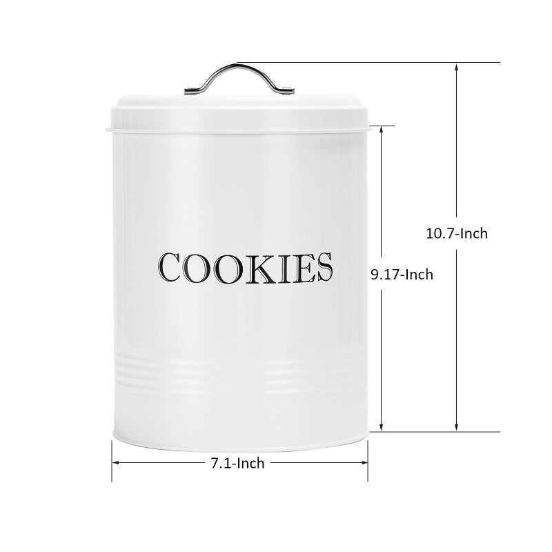 Brightalk Cookie Jar With Lid Counter Top Canister Decorative Storage Container For Farmhouse Kitchen - Image 2