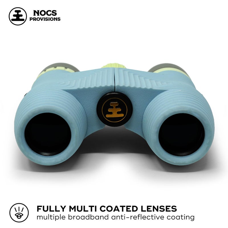 Nocs Provisions Standard Issue 10x25 Waterproof Binoculars, 10X Magnification, Bak4 Prism, Wide View Multi-Coated Lenses for Bird Watching, Hiking & Backpacking - Celeste Blue - Image 2