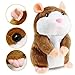 Eocolz Talking Hamster Repeats What You Say Mimicry Pet Plush Buddy Electronic Mouse Interactive Toy Funny Kids Stuffed Toys Children Early Learning for Girl and Boy Brown - Image 4