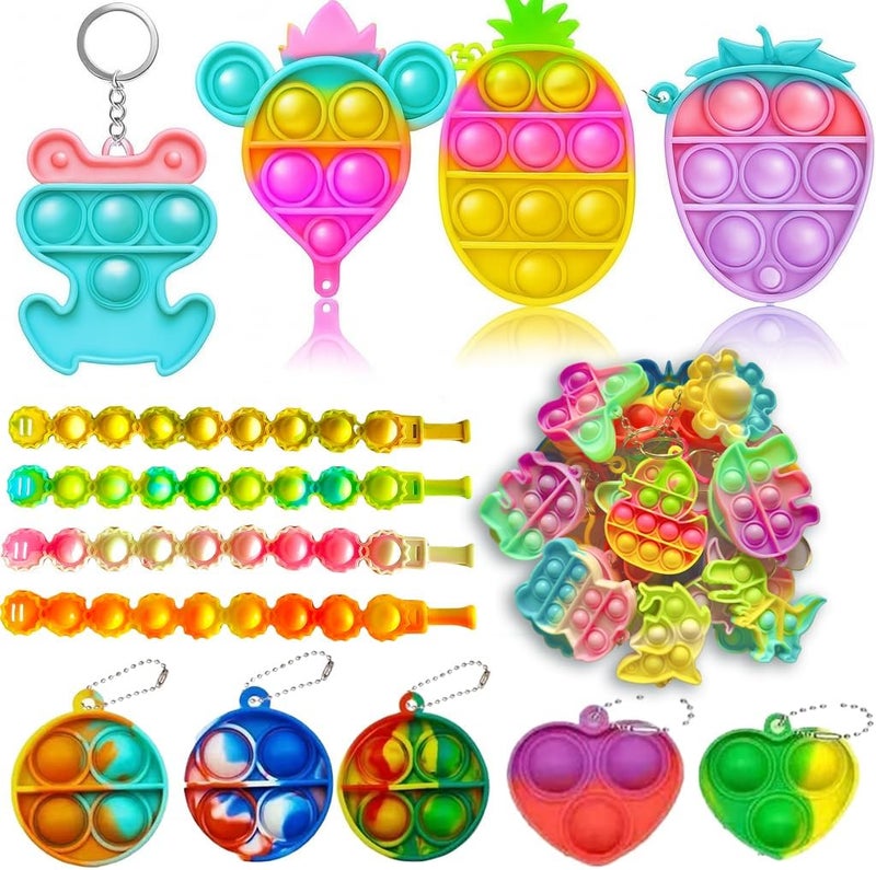 TwCare 125 Pcs Party Favors Fidget Toys Pack, Randomly Selected Pop Sensory Set Gifts Stickers for Kids Adults Boy Girl Stocking Stuffers Autistic Bulk Goodie Bag Filler Treasure Box Classroom Prizes School - Image 2