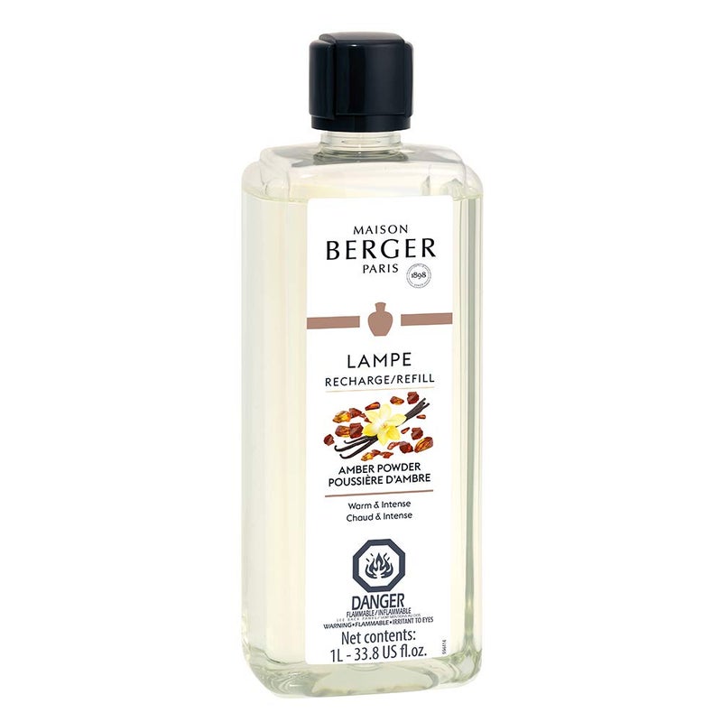 MAISON BERGER  Lampe Berger Refill Home Fragrance  Amber Powder  Home scents  338 Fluid Ounce  1L