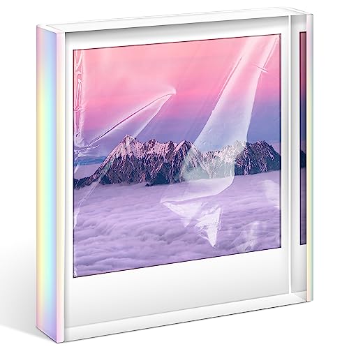WINKINE WINKINE Polaroid Frame for Polaroid iType600SX70Square Films 42 x 35 Acrylic Picture Frame for Films Instax Frames for Pictures Instax Photo Frame for Countertops and Tabletops