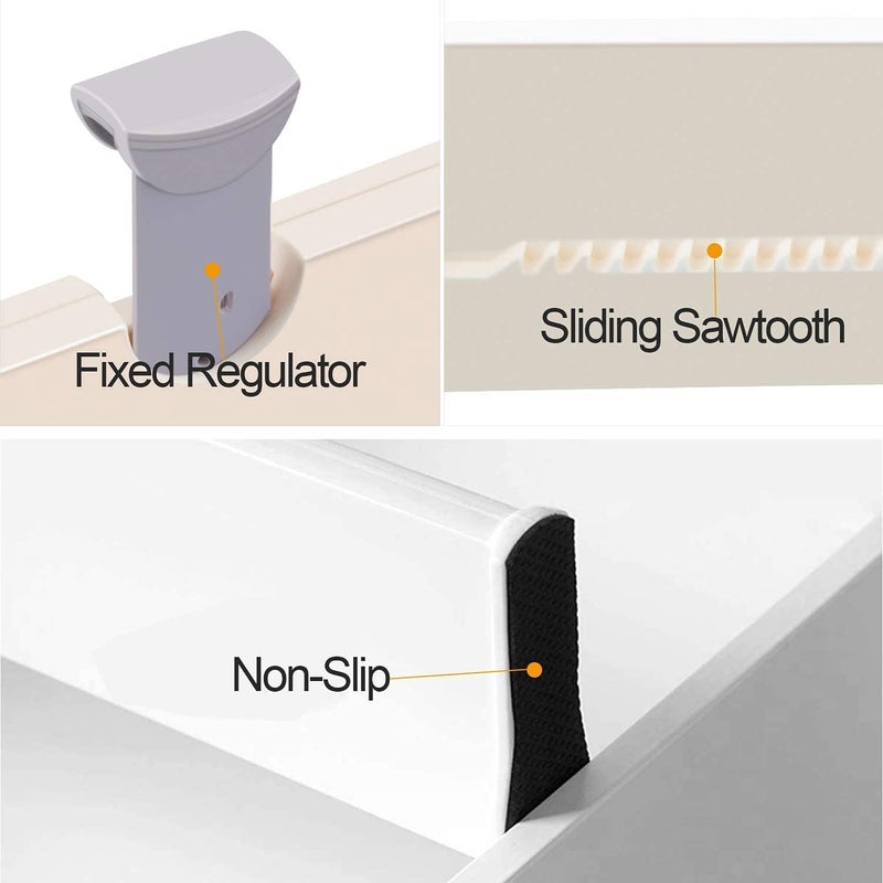 EBOFAB Drawer Dividers Expandable Drawer Partitions Drawer Organizer Separator Adjustable Silverware and Utensils Organizer 2 PCS - Image 4