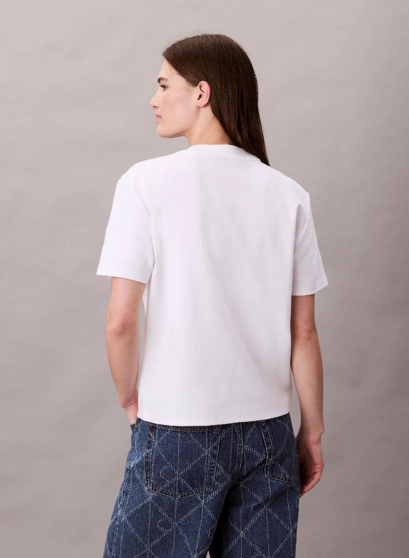 CALVIN KLEIN Emblem Logo Graphic Classic T-Shirt - Image 5