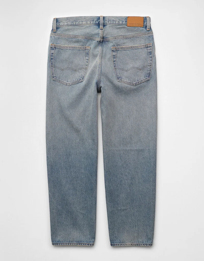 American Eagle  AE Cropped Baggy Barrel Jean for Men | Best Price UAE