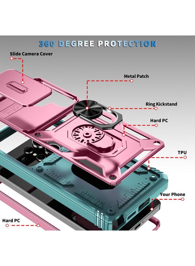 erorex Case For Samsung Galaxy S25 Ultra 5G Sliding Camshield TPU Hybrid PC Phone Case with Holder - Image 2