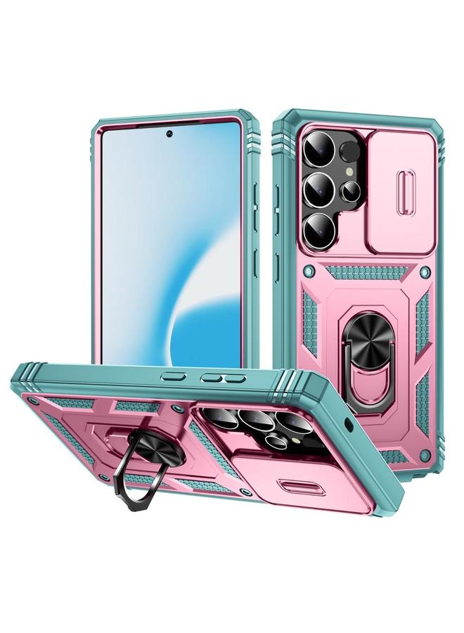 erorex Case For Samsung Galaxy S25 Ultra 5G Sliding Camshield TPU Hybrid PC Phone Case with Holder - Image 1