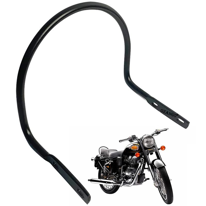 OZANGO Backrest Metal Heavy Duty Bike Rear Seat Handle Support, Black Back Rest for RE Classic 350 - Image 2