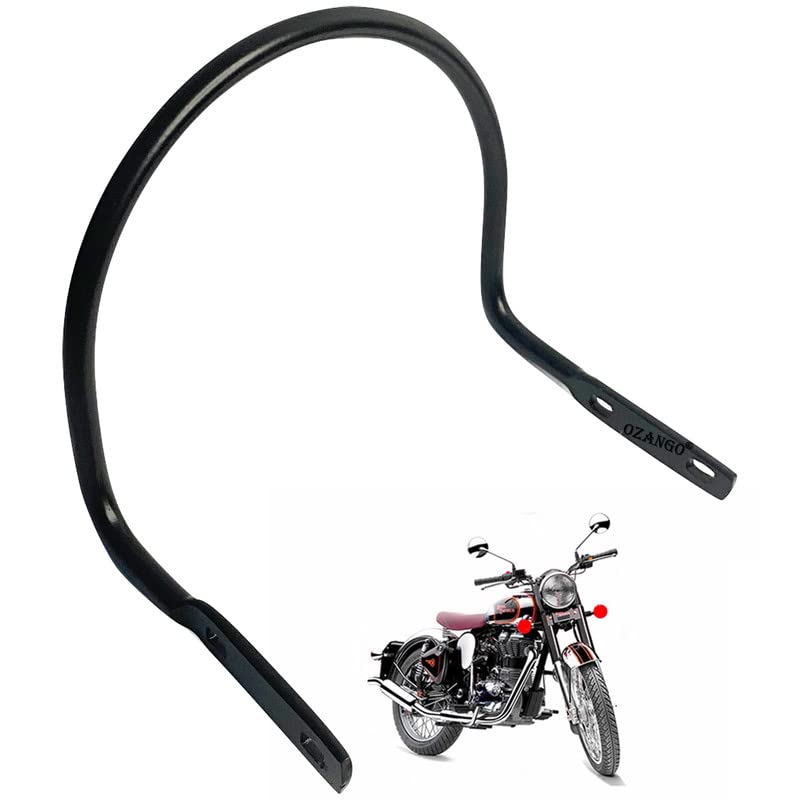 OZANGO Backrest Metal Heavy Duty Bike Rear Seat Handle Support, Black Back Rest for RE Classic 350 - Image 1