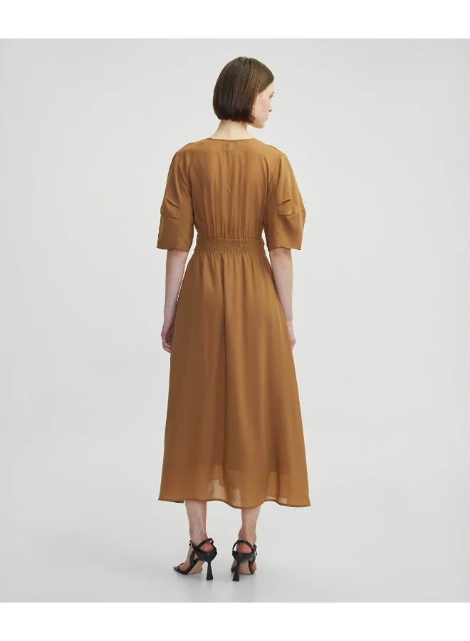 Ipekyol  Regular Fit Draped Midi Dress for Women | Best Price UAE