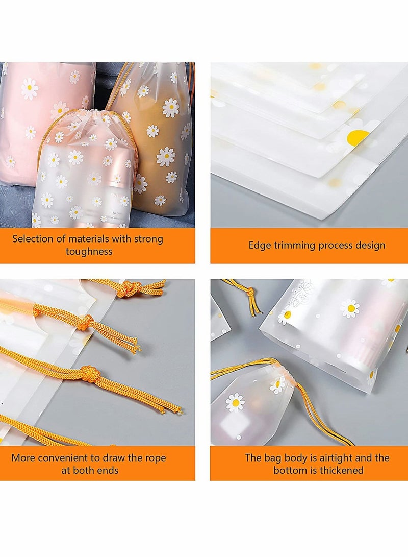 Y&D 20 PCS Drawstring Storage Bag Travel Space Saver Shoe Organizer Frosted Seal Clothes Bags Garment Waterproof Luggage Organiser Pouch for Shoes  - Image 3