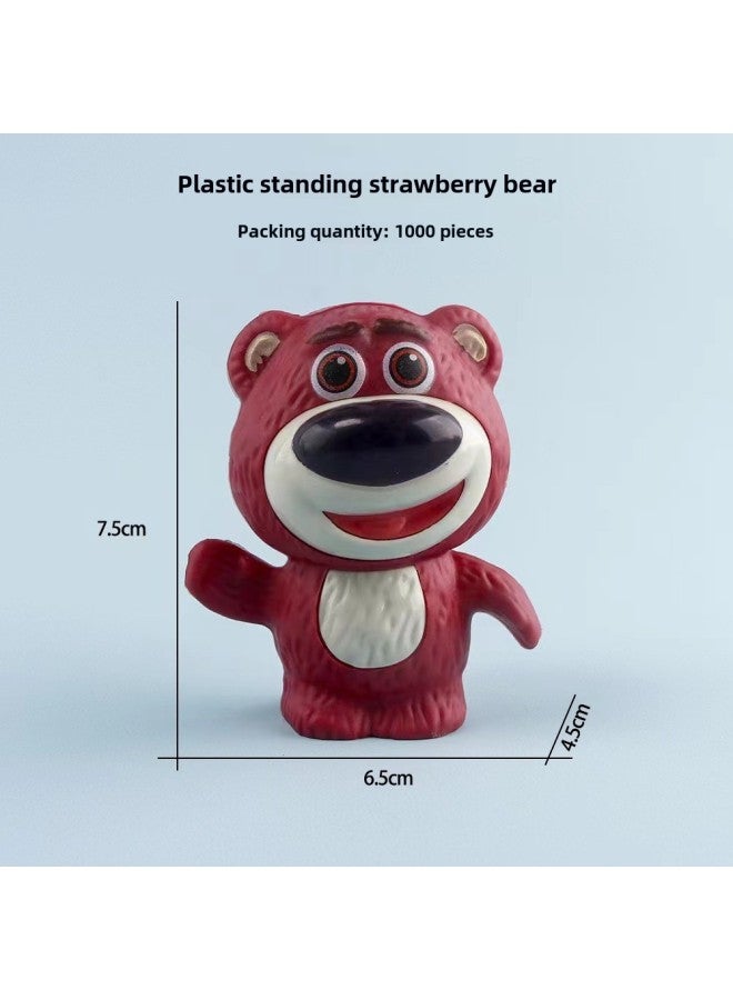Scenic Spot Special For Plastic Strawberry Bear Cake Decoration Baking Ornaments Toy Story Disney-Color:Plastic Sitting Strawberry Bear - Image 3
