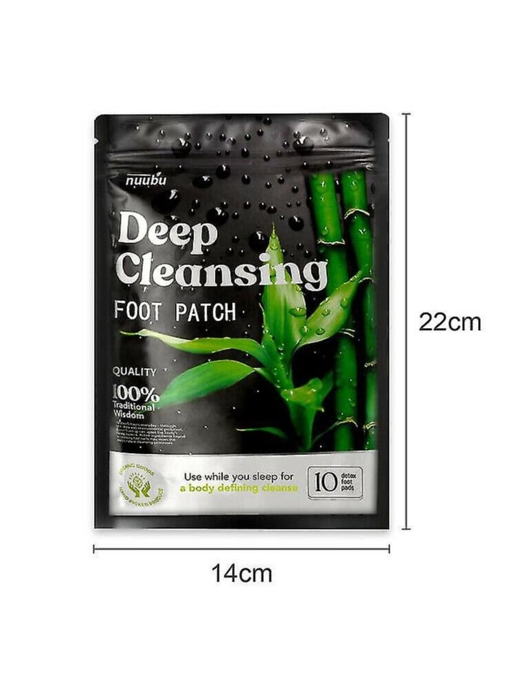 nuubu - 10 Pieces Nuubu Detox Foot Patches Pads Body Feet Toxins Cleansing Foot Patches - Image 1