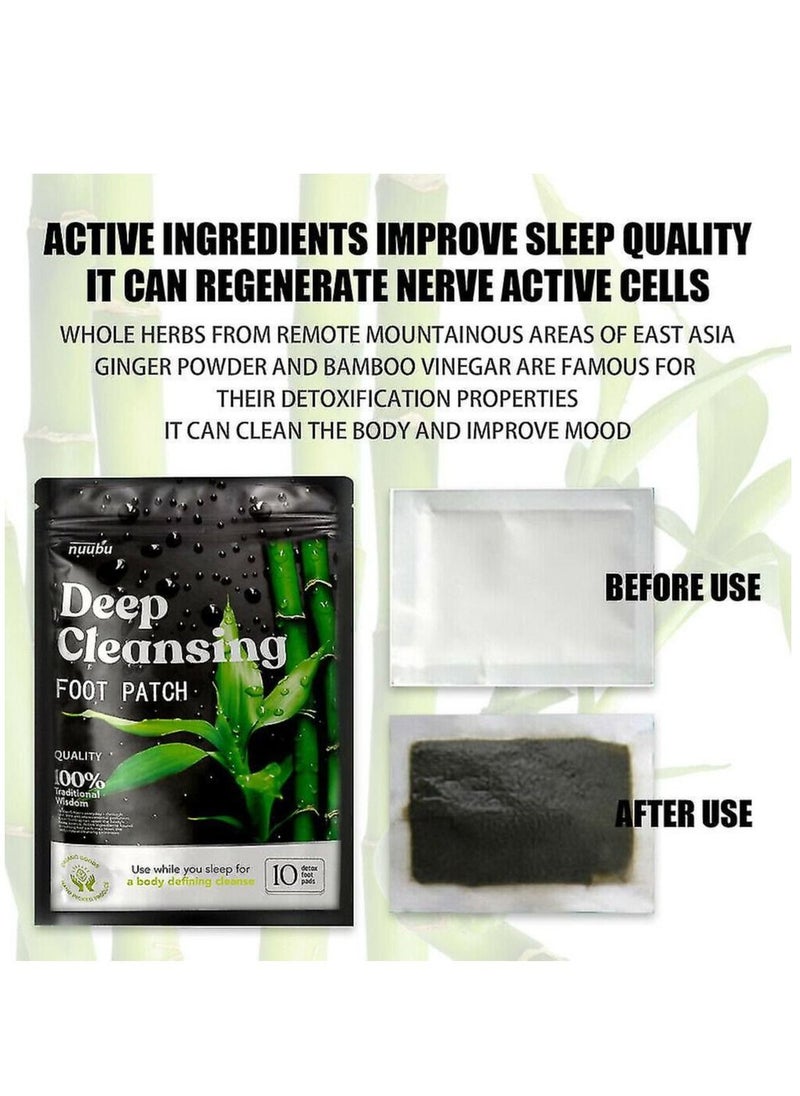 nuubu - 10 Pieces Nuubu Detox Foot Patches Pads Body Feet Toxins Cleansing Foot Patches - Image 1