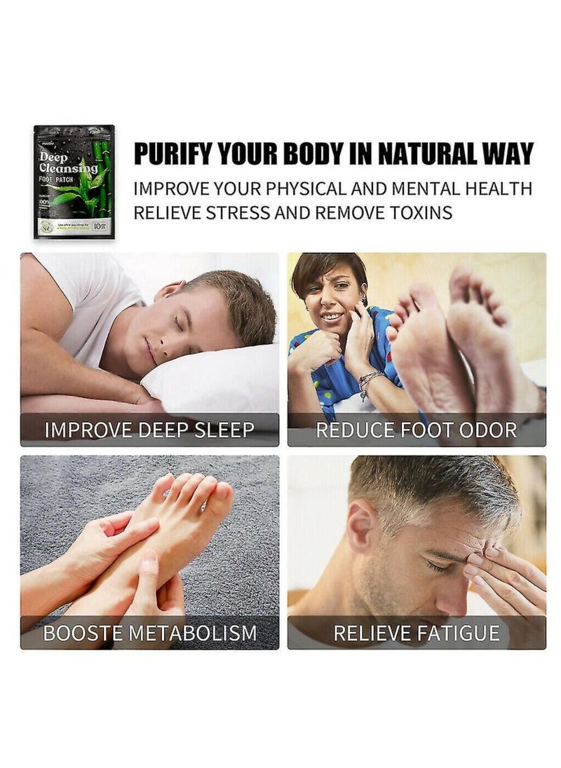 nuubu - 10 Pieces Nuubu Detox Foot Patches Pads Body Feet Toxins Cleansing Foot Patches - Image 1