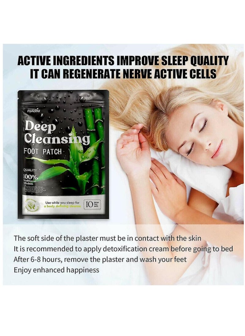 nuubu - 10 Pieces Nuubu Detox Foot Patches Pads Body Feet Toxins Cleansing Foot Patches - Image 1