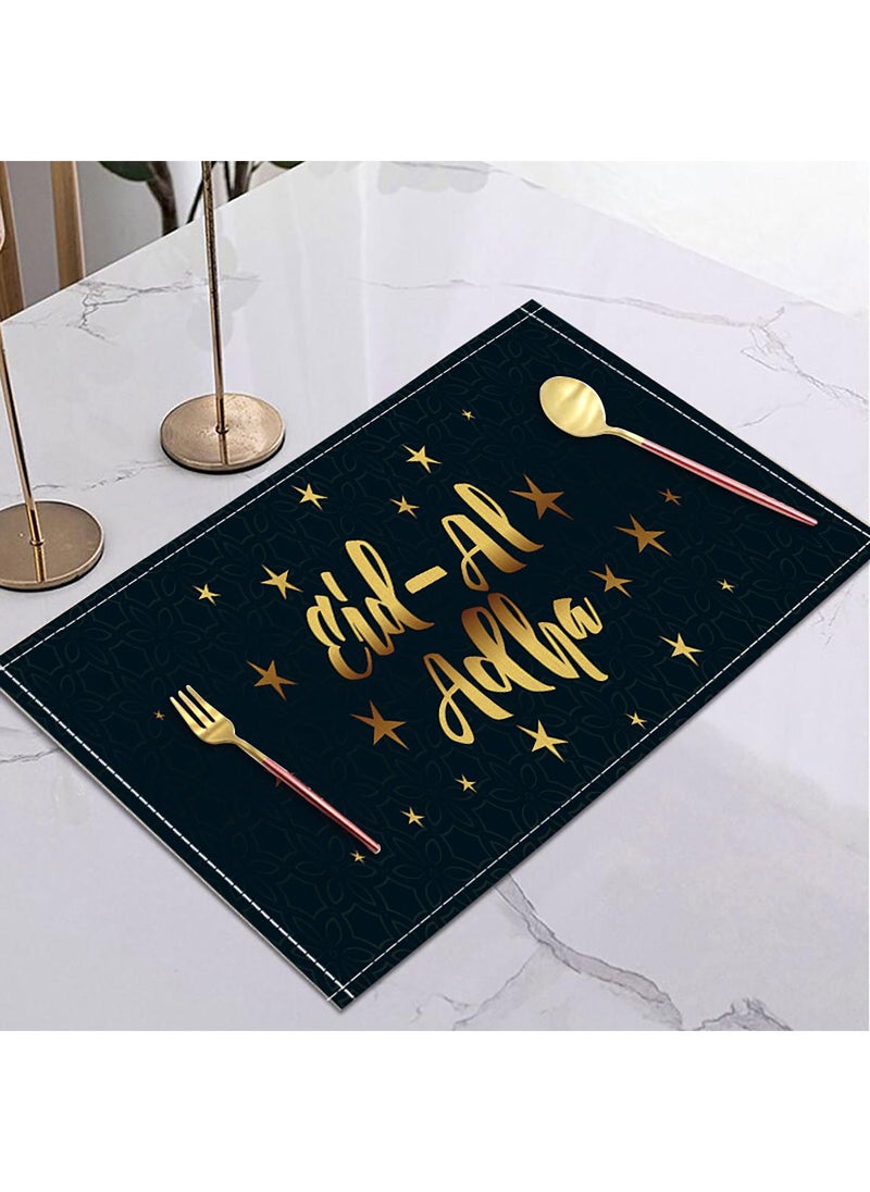 Loquat Eid Mubarak Table Placemats Set Ramadan Kareem Table Decorations Ramadan Decor Sets For Dining Supply 