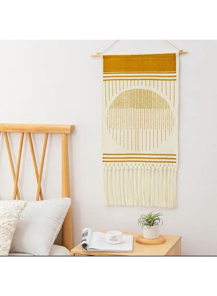 Bluejw Bohemian Wall Hanging Tapestry With Tassel Wall Decoration Of Living Room And Bedroom - Image 1