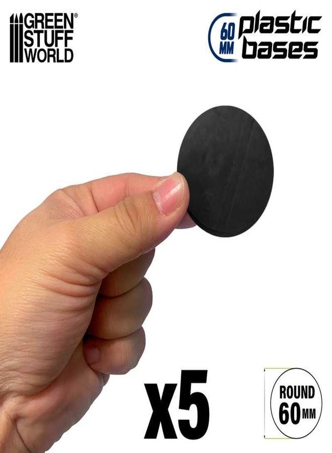 Green Stuff World Plastic Bases - Round 60 mm Black 11274 - Image 3