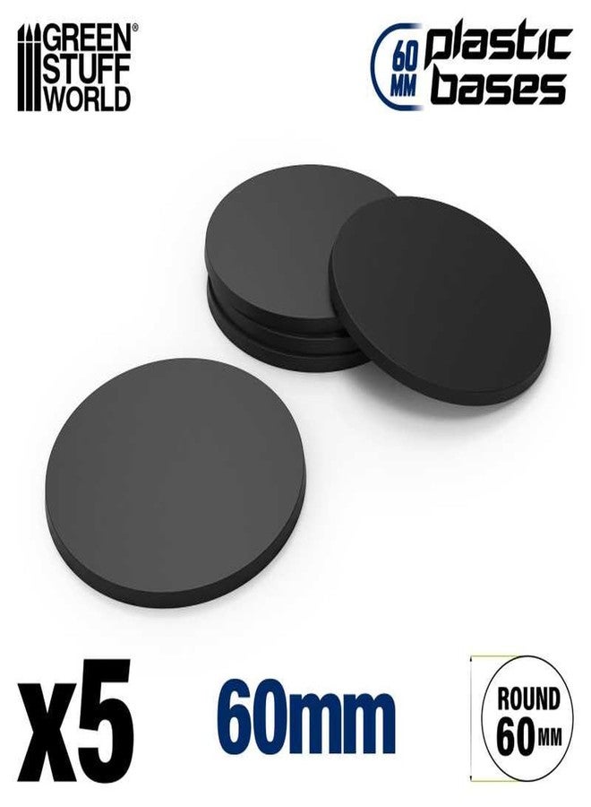 Green Stuff World Plastic Bases - Round 60 mm Black 11274 - Image 5