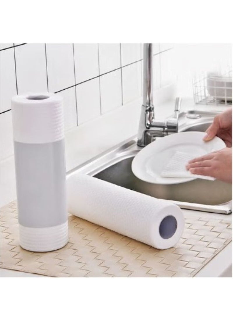 كيتشن خرقة تنظيف المطبخ 50 قطعة/الأسطوانة للاستعمال مرة واحدة، منشفة غسيل الحمام، خرقة مسح 3 بكرات - Image 2