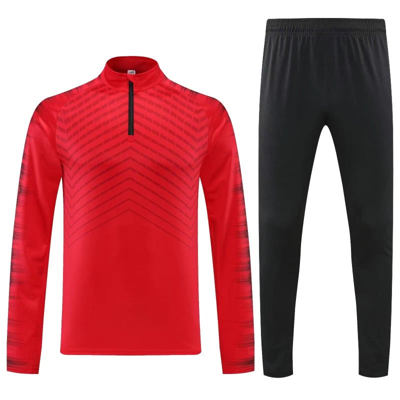 Generic Long Sleeve Soccer Training Jacket 6100 Red 