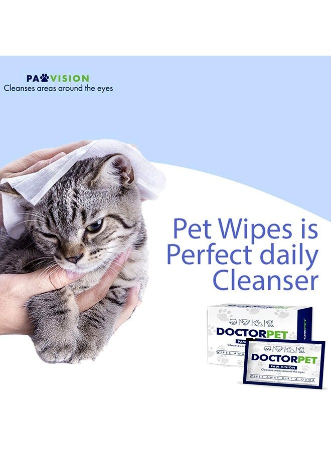 DoctorPet Paw Vision Wipes For Dog And Cat - 15 Sachets - Image 2
