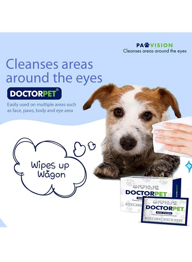 DoctorPet Paw Vision Wipes For Dog And Cat - 15 Sachets - Image 3