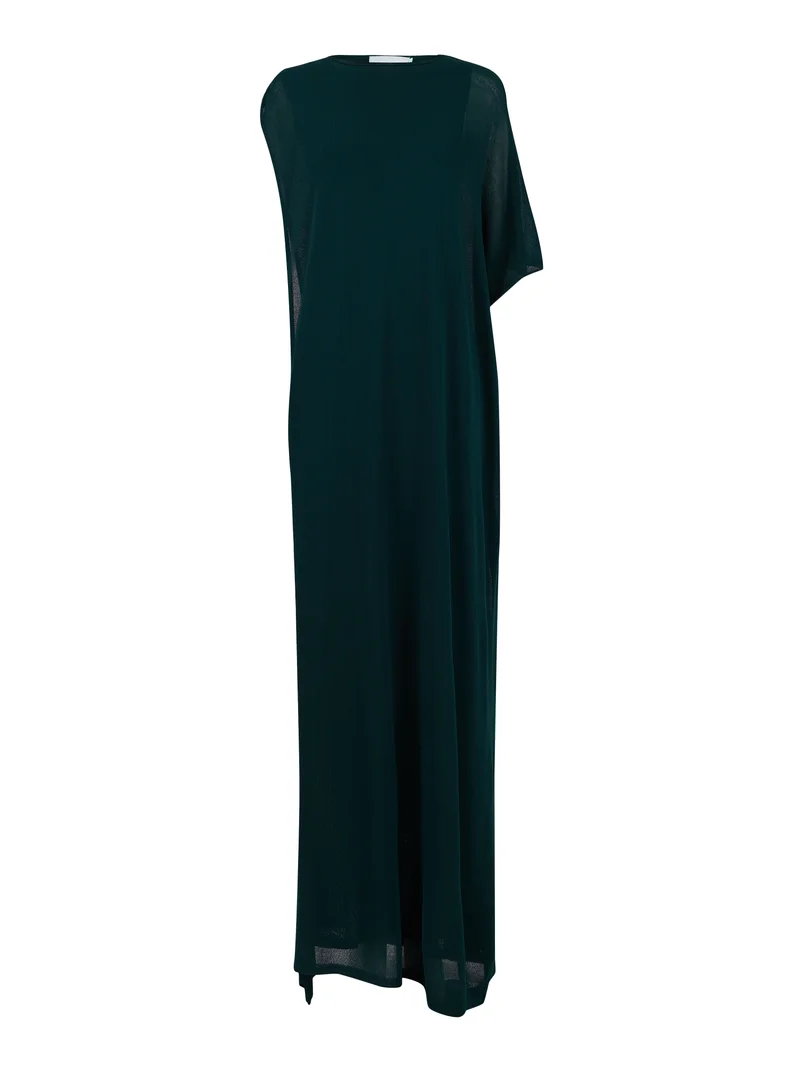 leem Asymmetric Knitted Kaftan