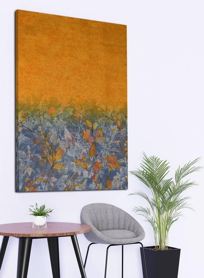 LOWHA Canvas Wall Art Stretched Over Wooden Frame with Floral Pattern Abstract Painting  - Image 1