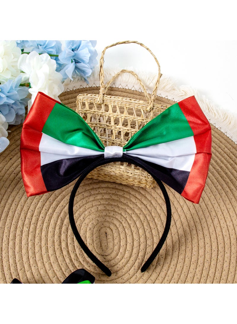 Magic Park Cute Bow-Tie Headband or UAE National Day, UAE Bow World Cup and Flag Day for Women Men Girl Boy - Image 3