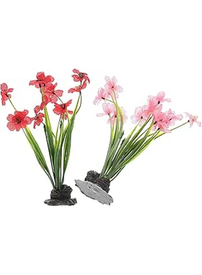 2pcs Realistic Plastic Aquarium Plant Ornaments for Freshwater Tank Landscaping - Image 1