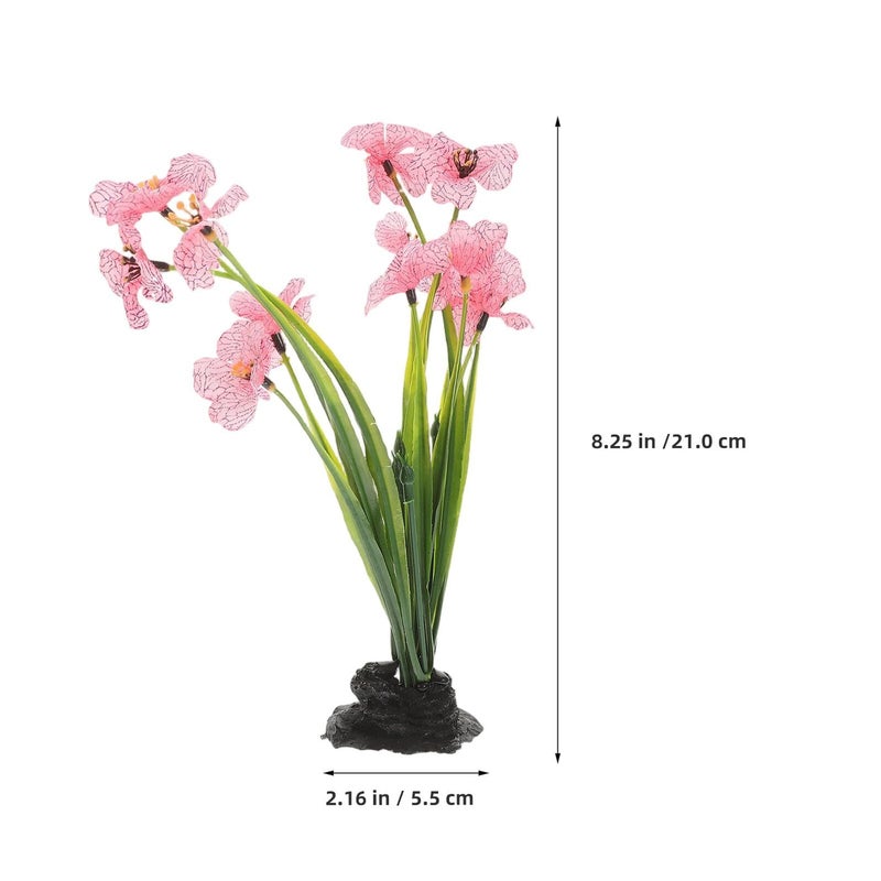 2pcs Realistic Plastic Aquarium Plant Ornaments for Freshwater Tank Landscaping - Image 3