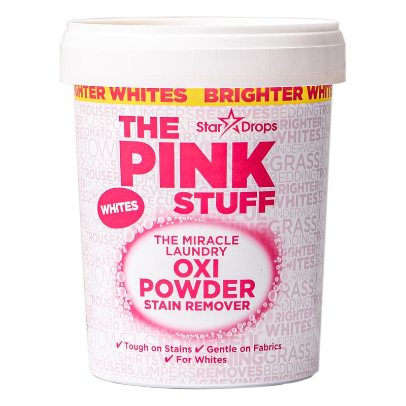 THE PINK STUFF Stardrops - The Pink Stuff - The Miracle Laundry Oxi Powder Stain Remover Specifically Formulated for Whites, 1 kg - Image 1