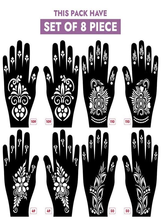 Apcute Mehndi stencils reusable Latest Mehandi Design Stencils for Girls, womens, kids, unisex Design NO - Apcute-New-109-110-49-50 - Image 2